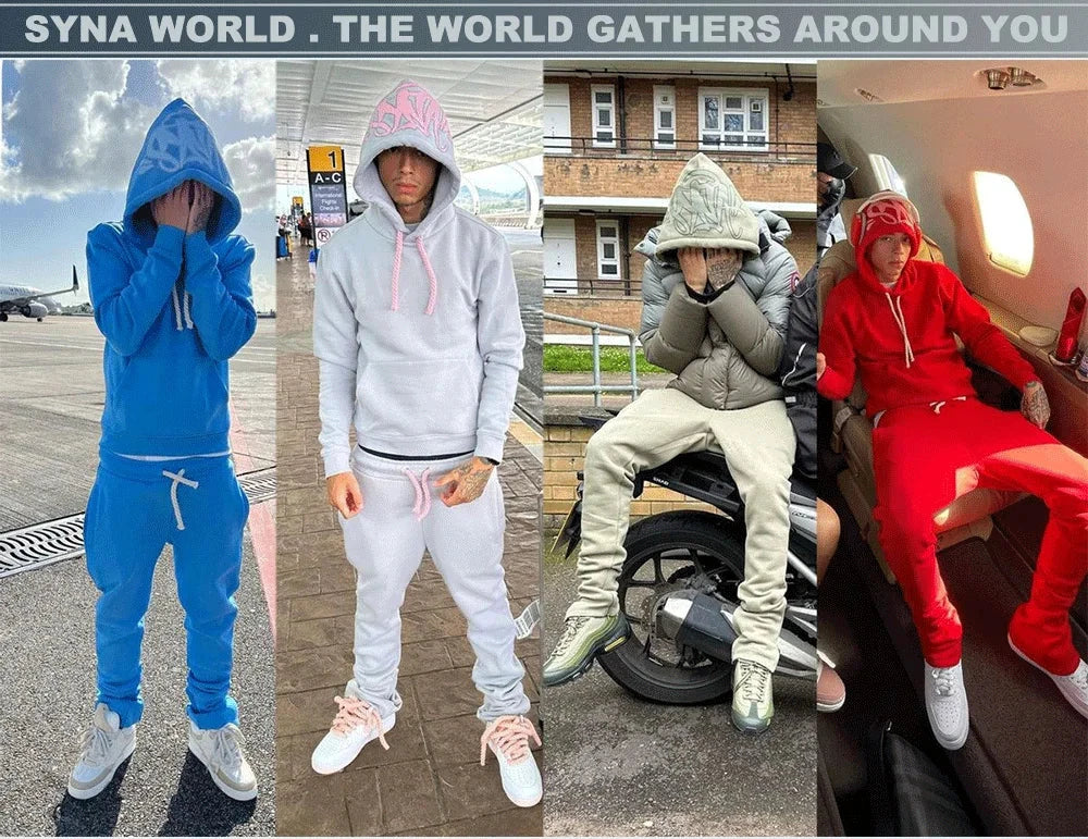 Ensemble Jogging LaoZan Syna World - Hoodie à Manches Longues Et Short - Style Streetwear Décontracté Printemps/Été Ensemble Jogging LaoZan Syna World - Hoodie à Manches Longues Et Short - Style Streetwear Décontracté Printemps/Été