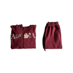ENSEMBLE JOGGING TRAPSTAR -script zip through hoodie tracksuit-zinfandel
