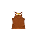 CROP TOP CORTEIZ LADIES  Chest Embroidered Vest - BROWN