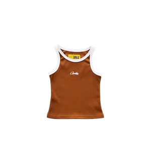 CROP TOP CORTEIZ LADIES  Chest Embroidered Vest - BROWN