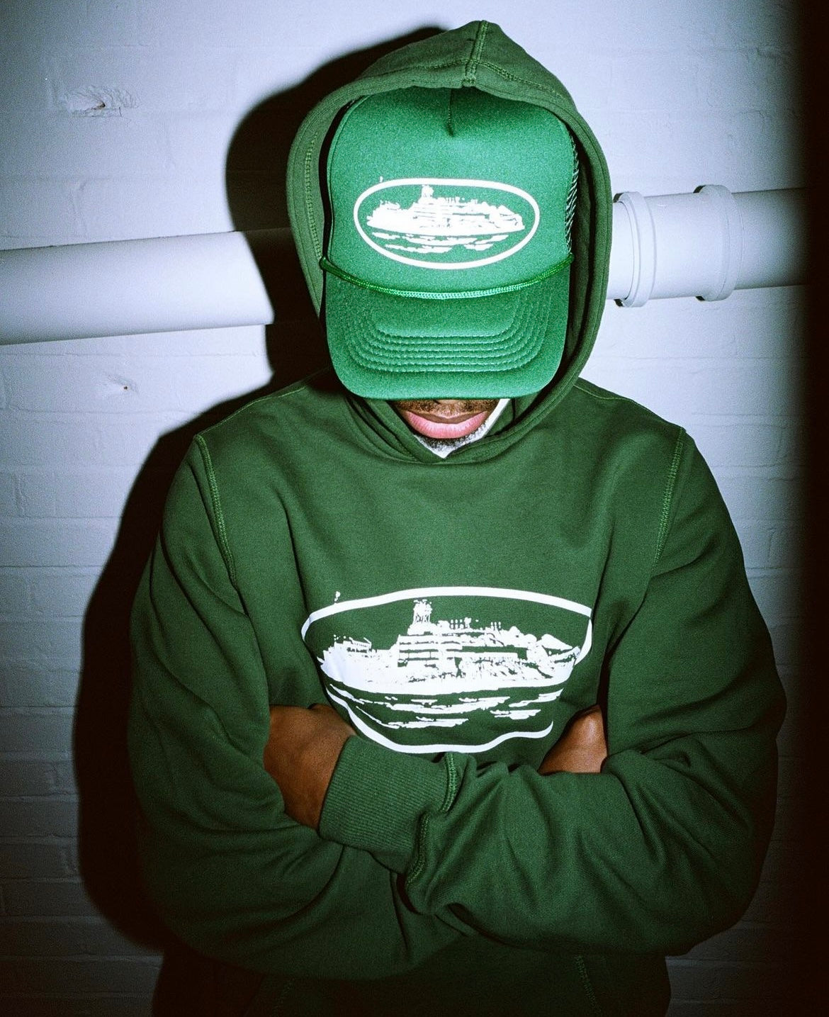 HOODIE CORTEIZ ALCATRAZ LOGO - GREEN