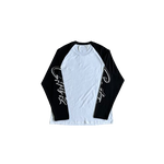 T-SHIRT CORTEIZ Contrast color shoulder long sleeve tee - WHITE/BLACK