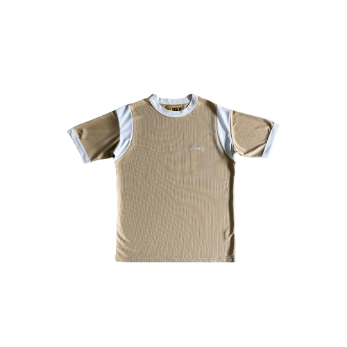 T-SHIRT CORTEIZ numbers sleeve mesh tee - CREAM