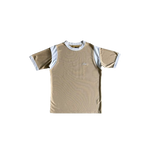 T-SHIRT CORTEIZ numbers sleeve mesh tee - CREAM