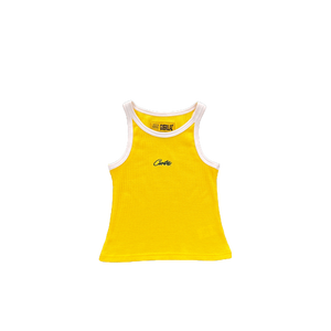 CROP TOP CORTEIZ LADIES  Chest Embroidered Vest - YELLOW