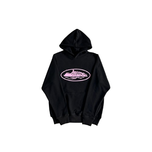 HOODIE CORTEIZ -Alcatraz logo hoodie Black/pink