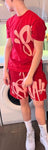 ENSEMBLE SHORT X T-SHIRT SYNA WORLD - RED