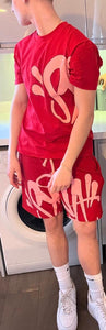 ENSEMBLE SHORT X T-SHIRT SYNA WORLD - RED
