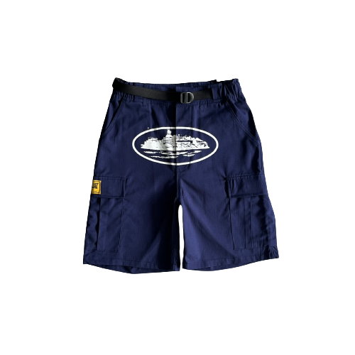 SHORT CARGO CORTEIZ MULA GUERILLAZ - Navy Cargo Shorts