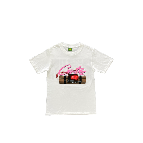 T-SHIRT CORTEIZ - Pink and White T-shirt