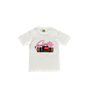 T-SHIRT CORTEIZ - Pink and White T-shirt