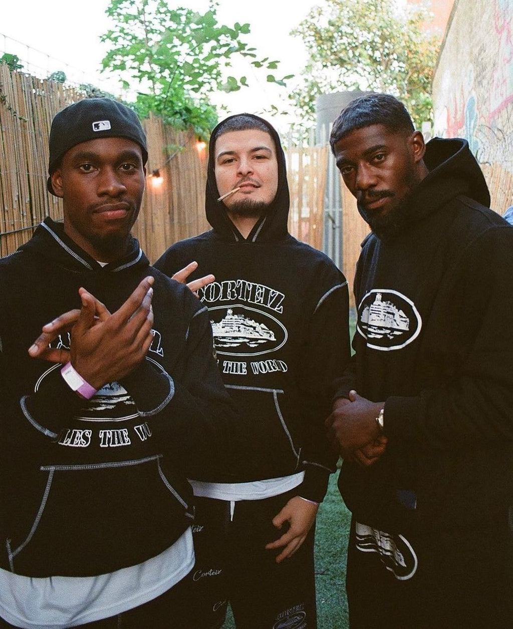 ENSEMBLE JOGGING CORTEIZ ALCATRAZ - BLACK / WHITE