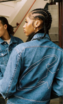 VESTE CORTEIZ BADDIES - c-star denim jacket BLUE