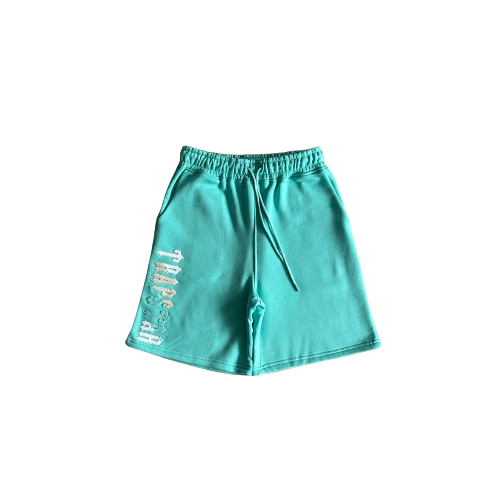 ENSEMBLE SHORT X T-SHIRT TRAPSTAR -chenille decoded 2.0 shorts tiffany blue