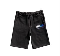 ENSEMBLE SHORT X T-SHIRT TRAPSTAR Chenille decoded chort set-ice flavors - BLACK/BLUE