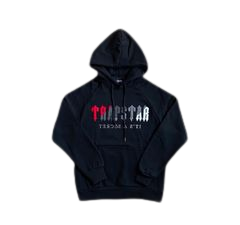 ENSEMBLE JOGGING TRAPSTAR -TRAPSTAR CHENILLE DECODED HOODIE BLACK- ( RED MOODS)