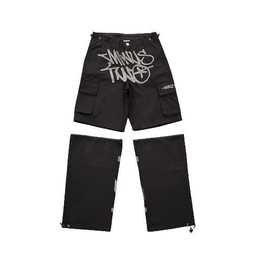 CARGO MINUS TWO - BLACK ( GRAY LOGO)