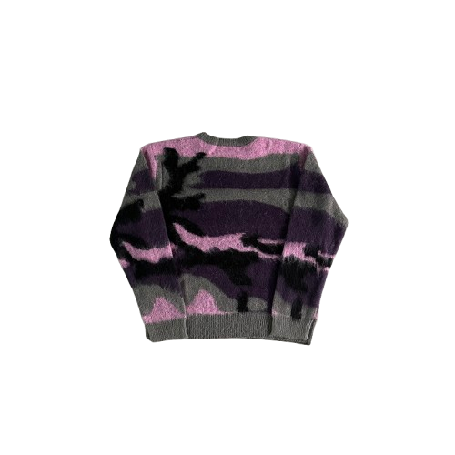 T-SHIRT CORTEIZ BADDIES -  Mohair  Camo Knitted Jumper Purple