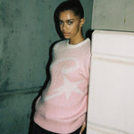 T-SHIRT CORTEIZ BADDIES c star mohairknit sweater -Pink