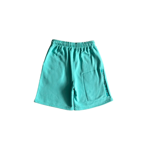 ENSEMBLE SHORT X T-SHIRT TRAPSTAR -chenille decoded 2.0 shorts tiffany blue