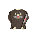 T-SHIRT CORTEIZ - Cold Eagle Print Waffle Long-sleeve