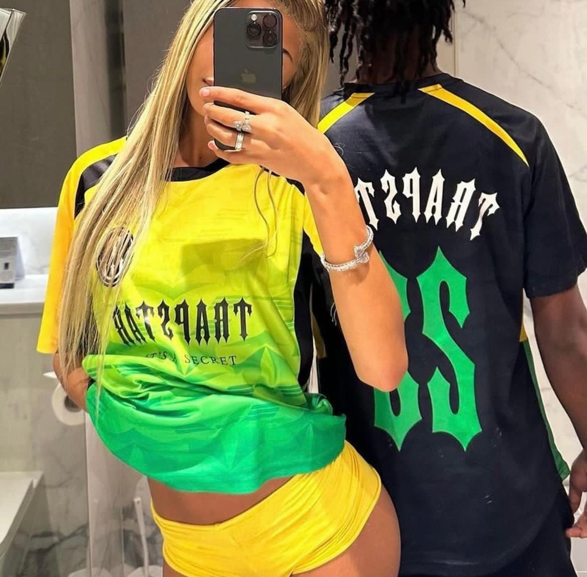 MAILLOTS TRAPSTAR Football WAGWAN JAMAICA -BLACK/YELLOW