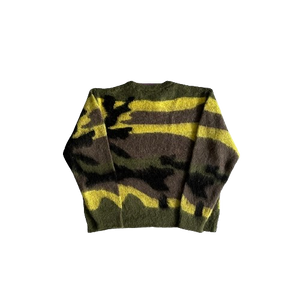 T-SHIRT CORTEIZ BADDIES - Mohair Camo Knitted Jumper