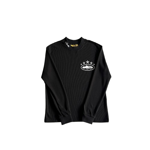 T-SHIRT CORTEIZ - 5th Anniversary ALCATRAZ Waffle Long Sleeve BLACK