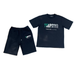 ENSEMBLE SHORT X T-SHIRT TRAPSTAR Chenille decoded chort set - BLACK/GREEN