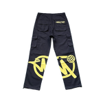 CARGO MINUS TWO - Black Graff Cargos (Yellow Logo)