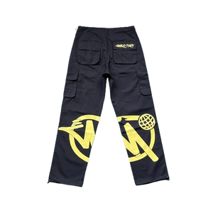 CARGO MINUS TWO - Black Graff Cargos (Yellow Logo)