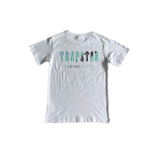 T-SHIRT TRAPSTAR irongate palsley tee- white/teal white