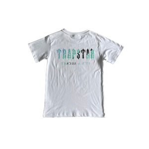 T-SHIRT TRAPSTAR irongate palsley tee- white/teal white