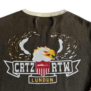 T-SHIRT CORTEIZ - Cold Eagle Print Waffle Long-sleeve