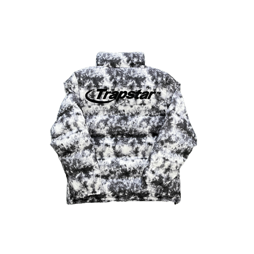 DOUDOUNE TRAPSTAR HYPERDRIVE PUFFER JACKET - TYE DYE BLACK GREY