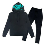 ENSEMBLE JOGGING SYNA WORLD - SY TRACKSUIT - BLACK/BABY BLUE