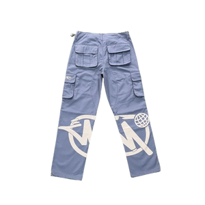 CARGO MINUS TWO - Dusty Blue Graff Cargos