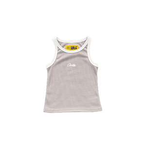 CROP TOP CORTEIZ LADIES  Chest Embroidered Vest - GREY