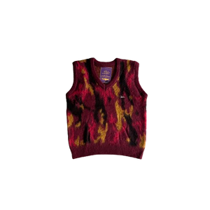 T-SHIRT CORTEIZ BADDIES-  Mohair Knit Sweater Vest Red Yellow Black Camo