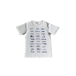 T-SHIRT  CORTEIZ - full back logo WHITE/BLUE