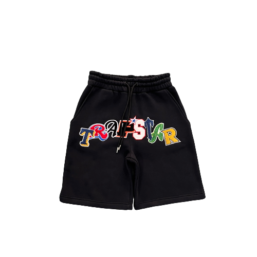 ENSEMBLE SHORT X TSHIRT TRAPSTAR WILDCARDG - BLACK /RAINBOW