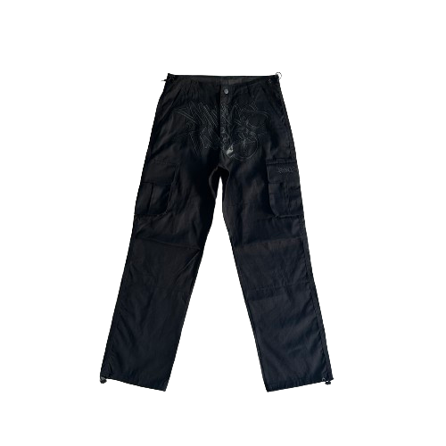 CARGO MINUS TWO - Black Graff Cargos (black leather)