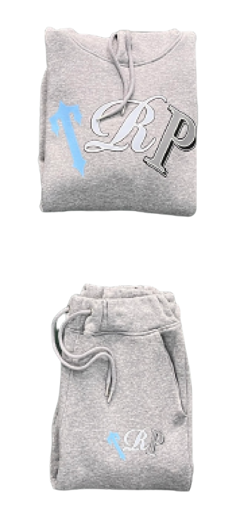 ENSEMBLE JOGGING À CAPUCHE TRAPSTAR - TRP GREY BLUE T