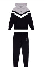 ENSEMBLE JOGGING TRAPSTAR  Hooded tracksuit with V stripes - BLACK/GREY