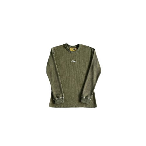 T-SHIRT CORTEIZ  Waffle C Stars Long Sleeve - Army Green