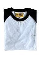 T-SHIRT CORTEIZ Contrast color shoulder long sleeve tee - WHITE/BLACK