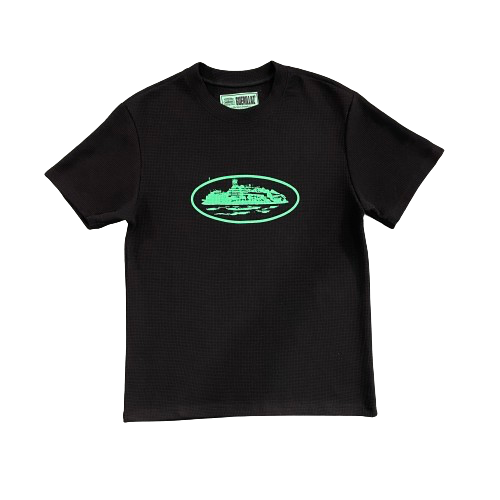 T-SHIRT CORTEIZ  Stone Insignia Waffle Tee - BLACK/GREEN