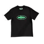 T-SHIRT CORTEIZ  Stone Insignia Waffle Tee - BLACK/GREEN