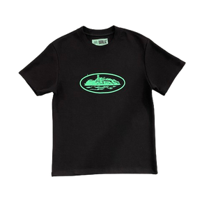 T-SHIRT CORTEIZ  Stone Insignia Waffle Tee - BLACK/GREEN