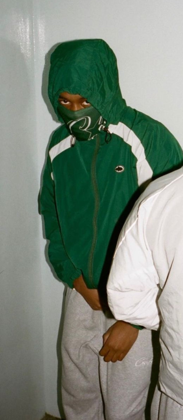 ALCATRAZ Sun & Rain WINDBREAKER -  White and Green Jacket